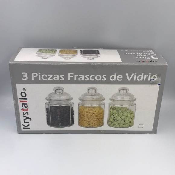 3 piece Canister Set with tops New in box - Picture 5 of 5